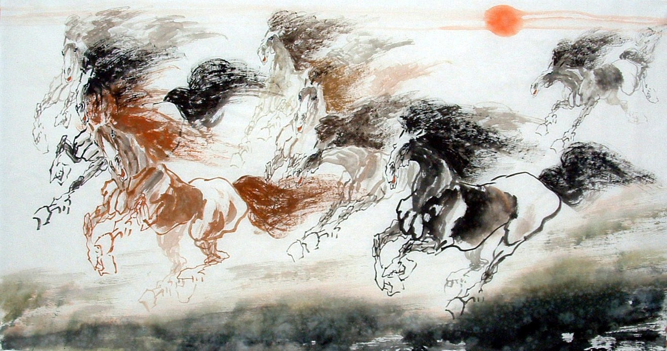 Chinese Horse Painting - CNAG010593