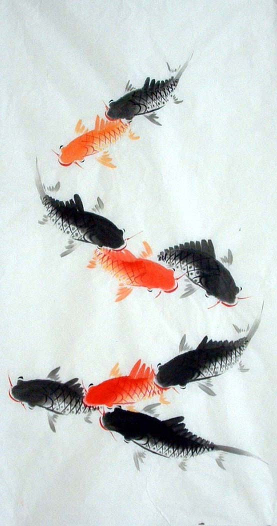 Chinese Fish Painting - CNAG010854