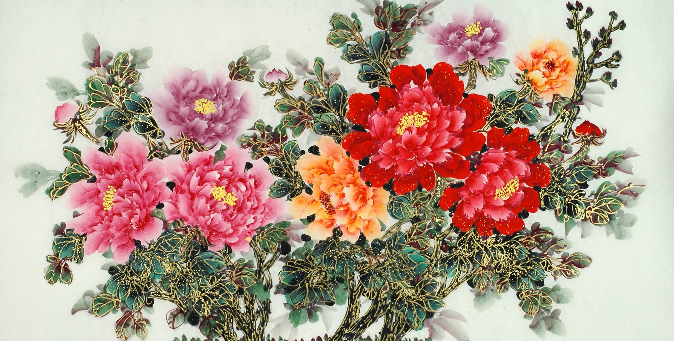 Chinese Peony Painting - CNAG011092