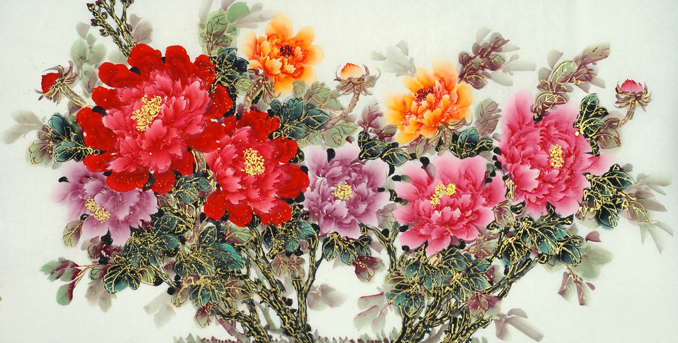 Chinese Peony Painting - CNAG011102