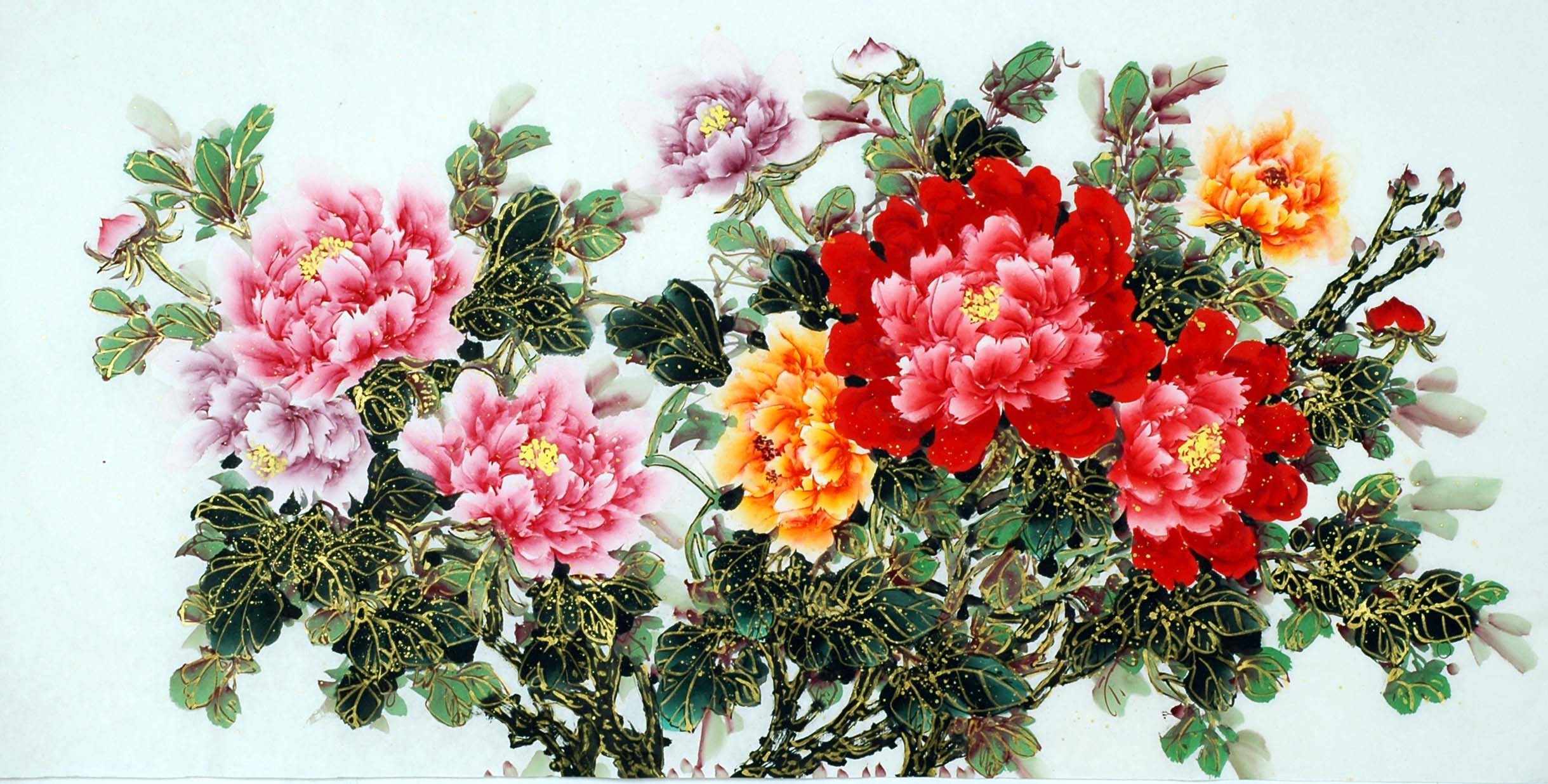 Chinese Peony Painting - CNAG011491