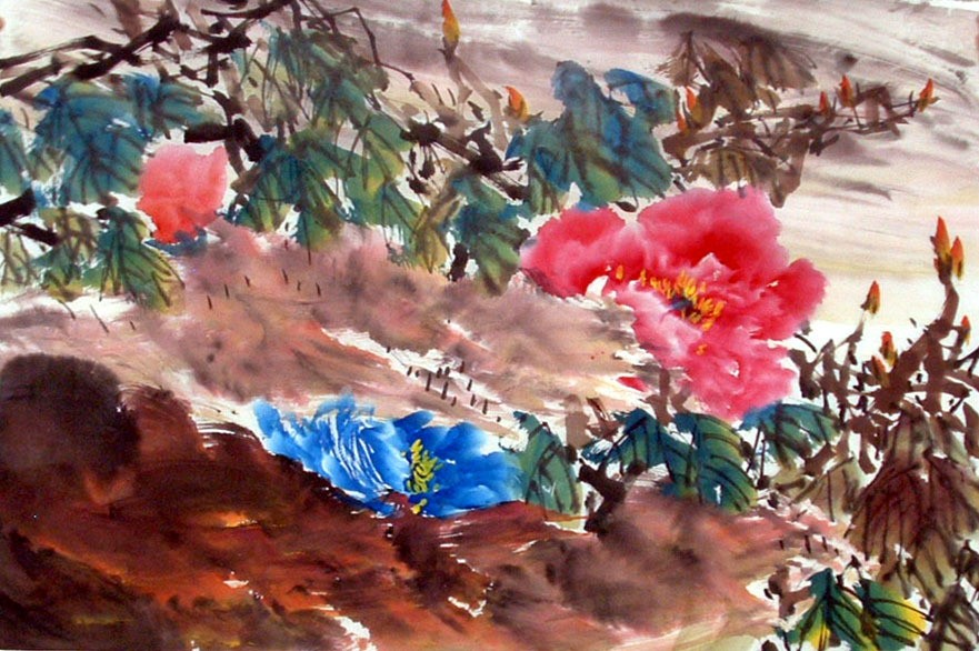 Chinese Peony Painting - CNAG011561