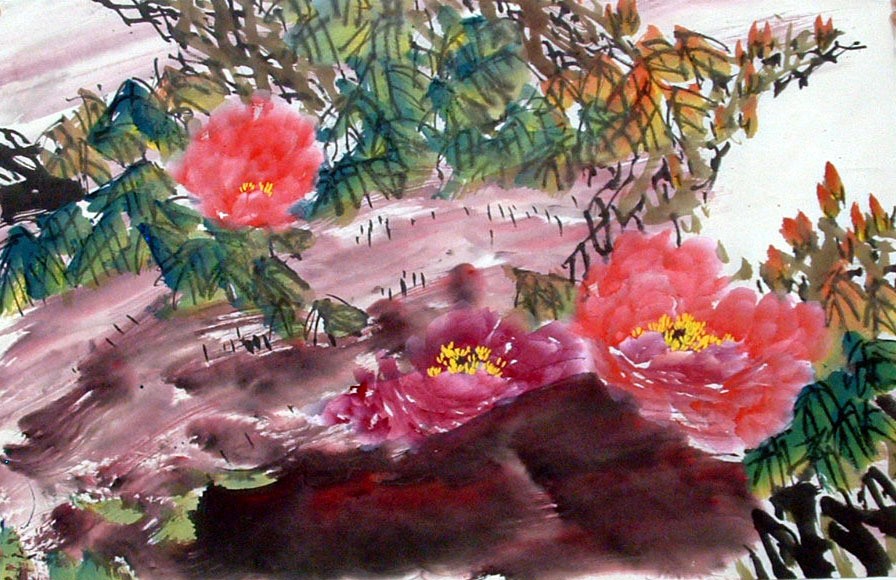 Chinese Peony Painting - CNAG011569