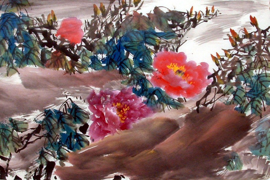 Chinese Peony Painting - CNAG011583