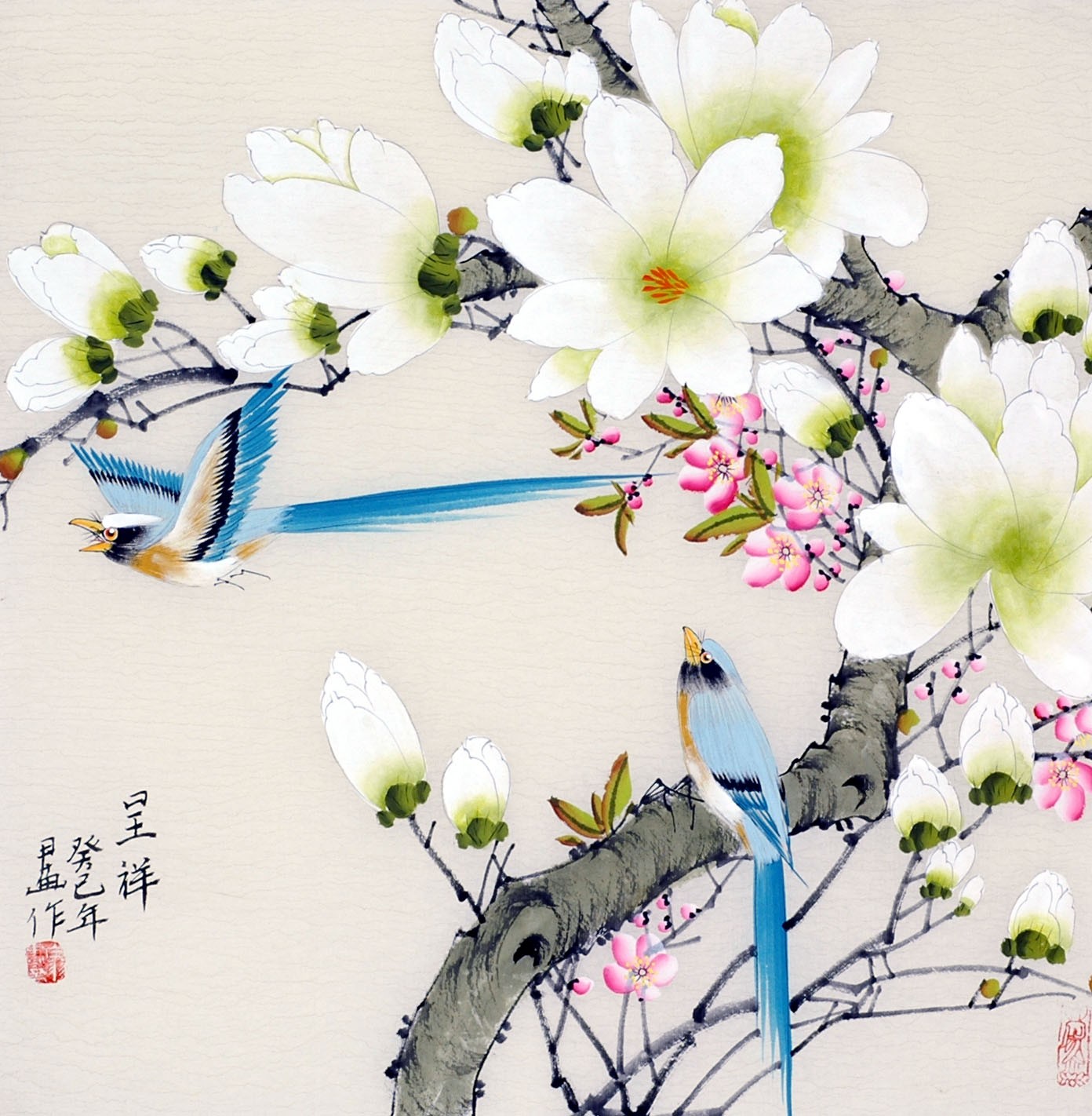 Chinese Flowers&Trees Painting - CNAG012157