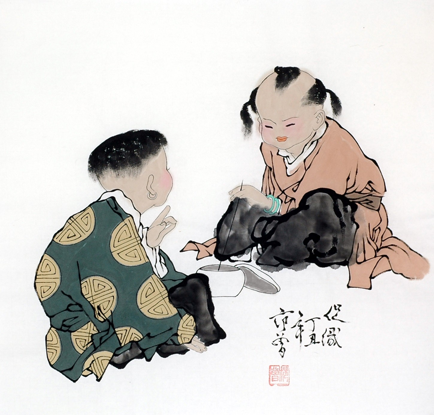 Chinese Figure Painting - CNAG012214