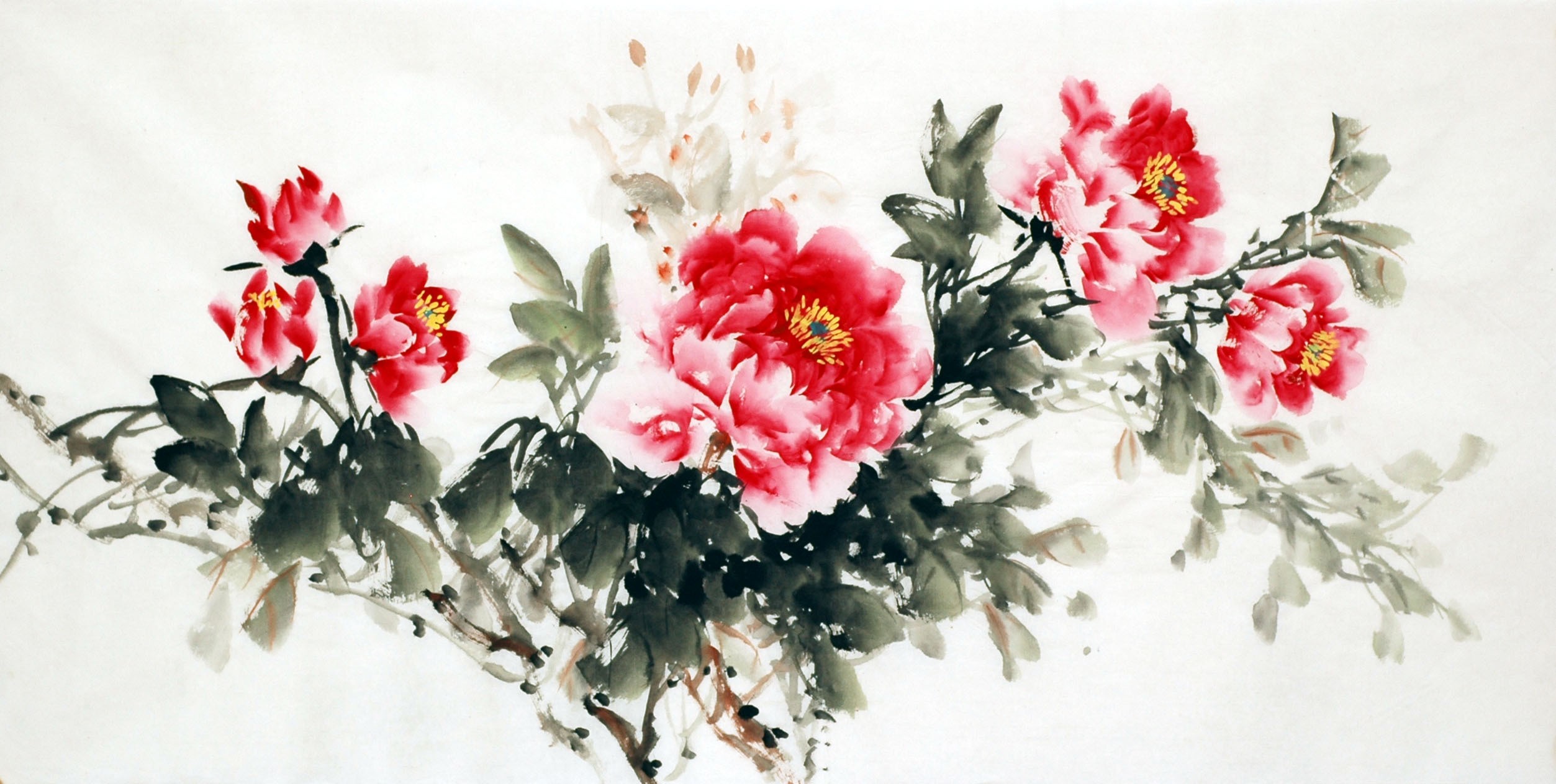 Chinese Peony Painting - CNAG007045