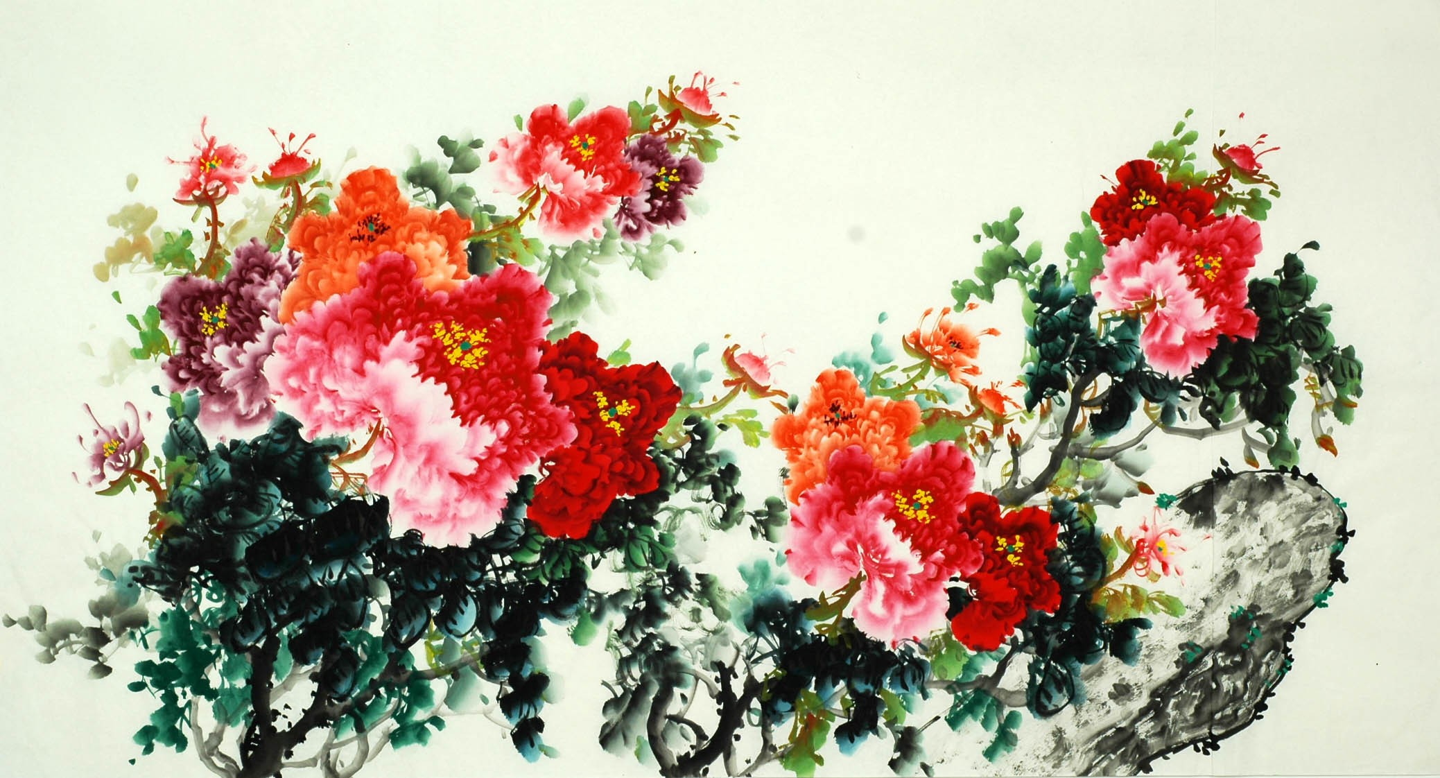 Chinese Peony Painting - CNAG007513