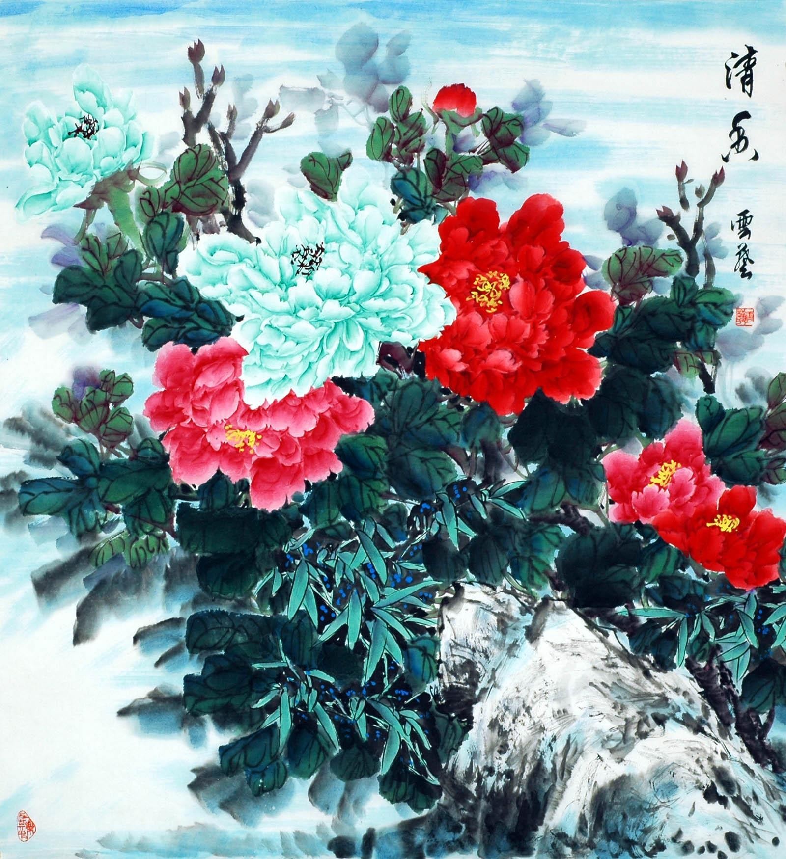 Chinese Peony Painting - CNAG007540