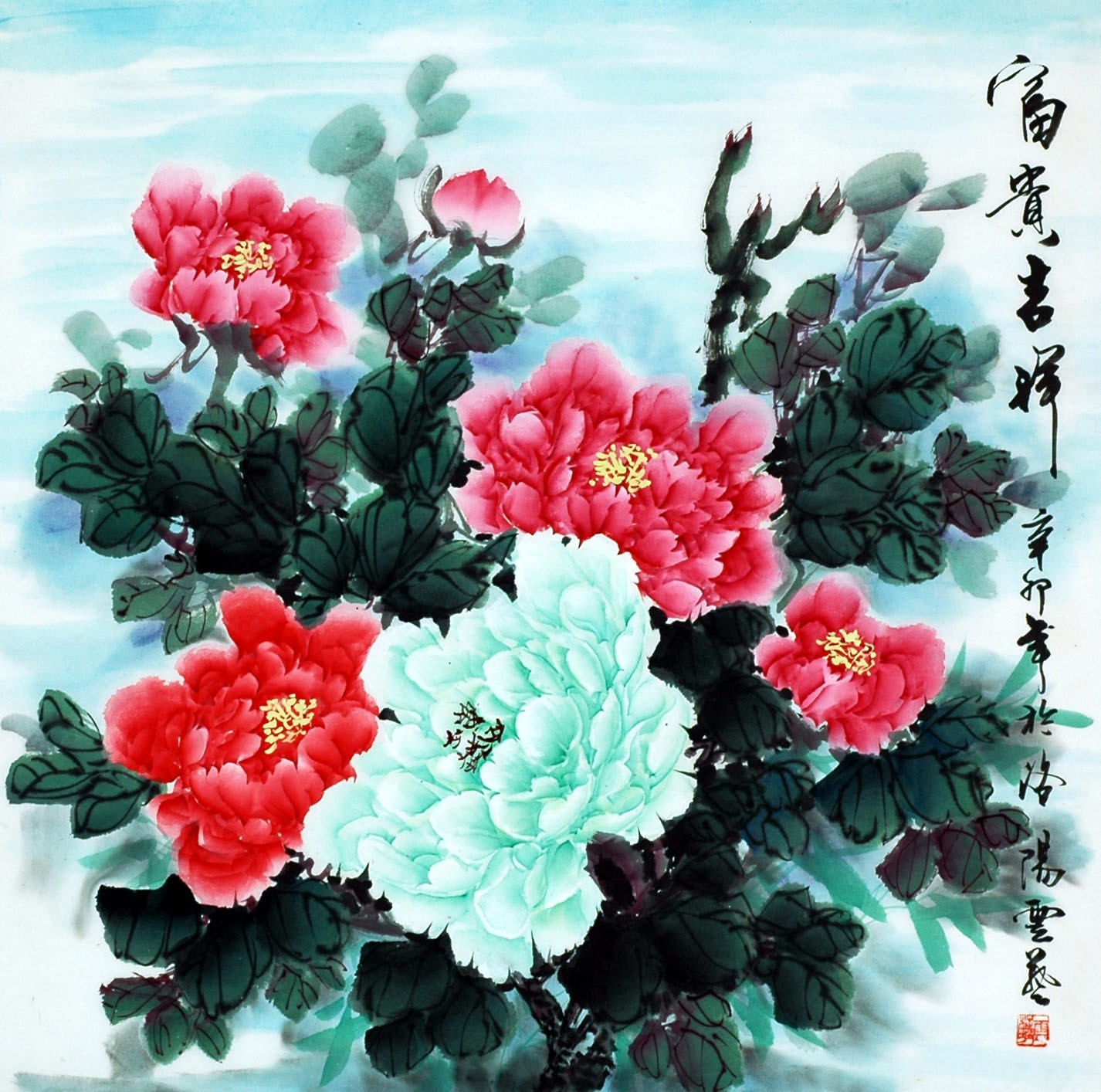 Chinese Peony Painting - CNAG007541