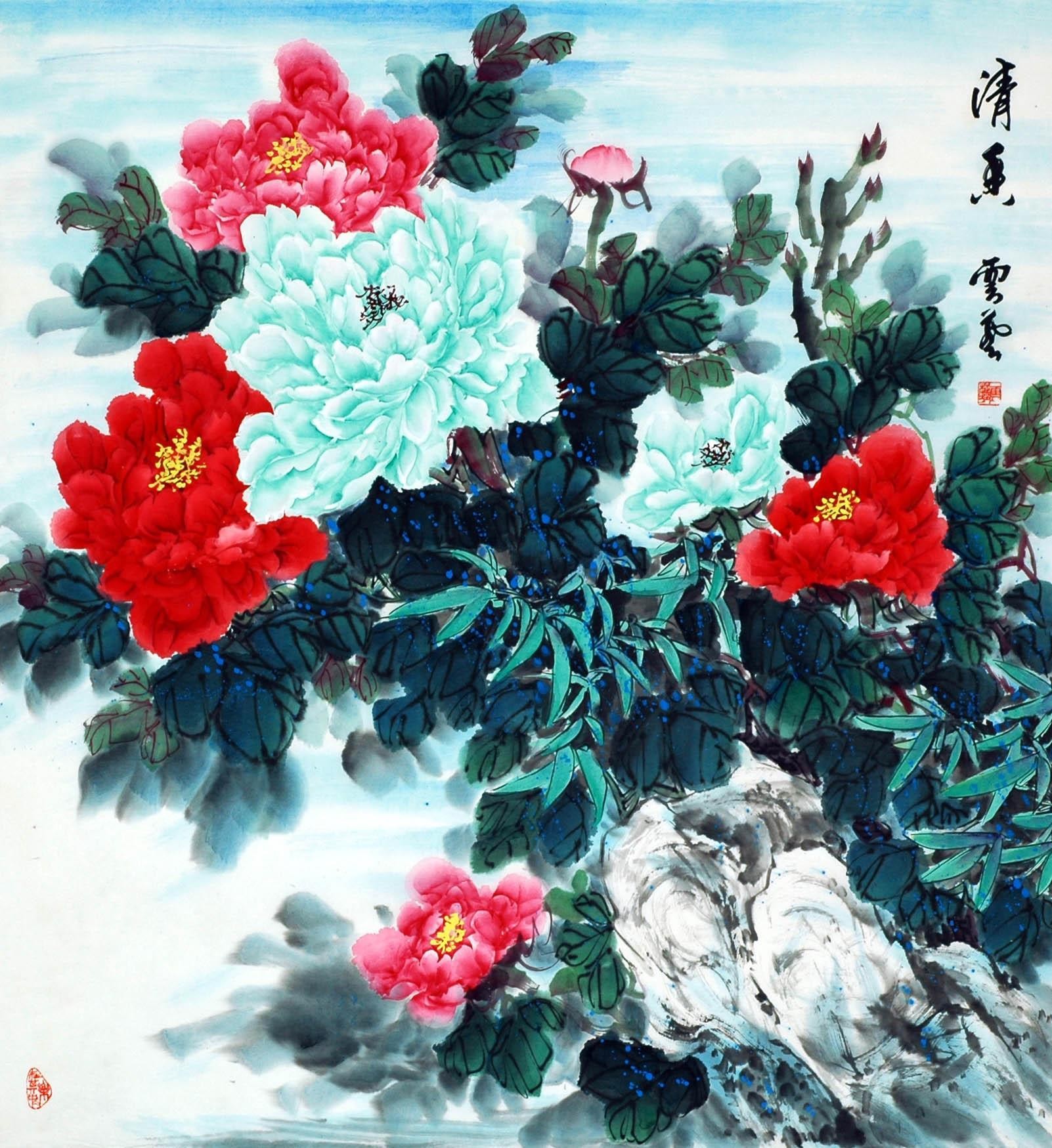 Chinese Peony Painting - CNAG007544