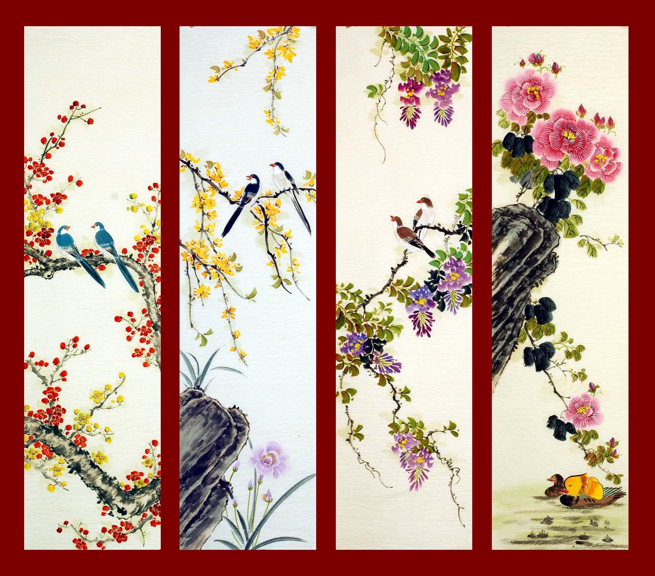 Chinese Flowers&Trees Painting - CNAG007758