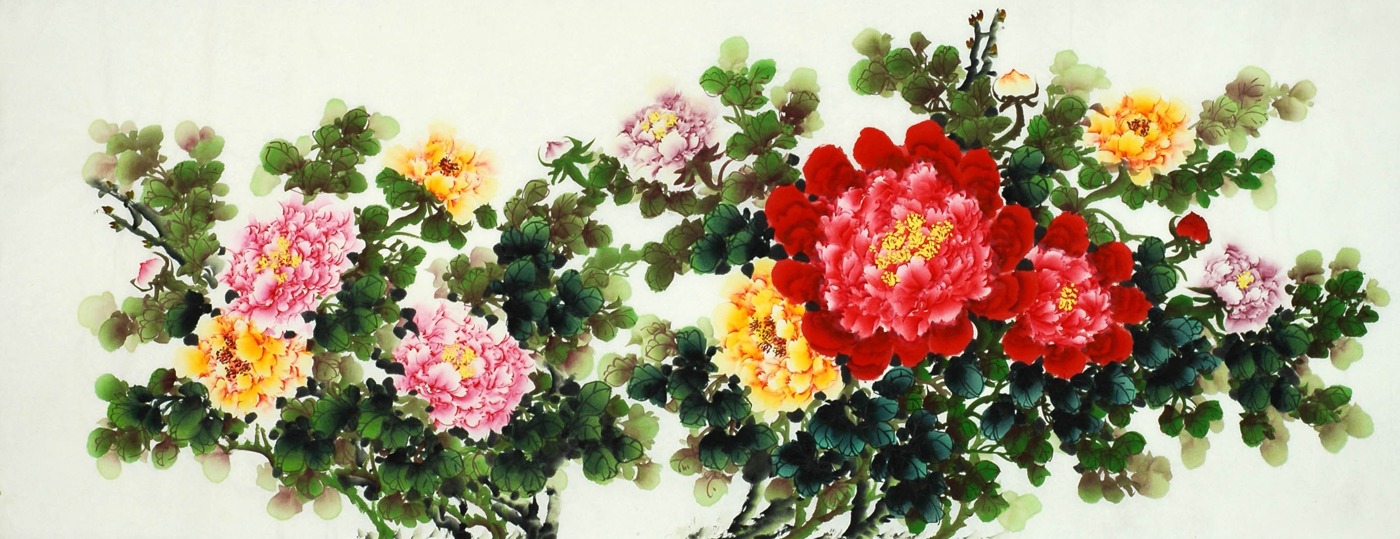 Chinese Peony Painting - CNAG007957