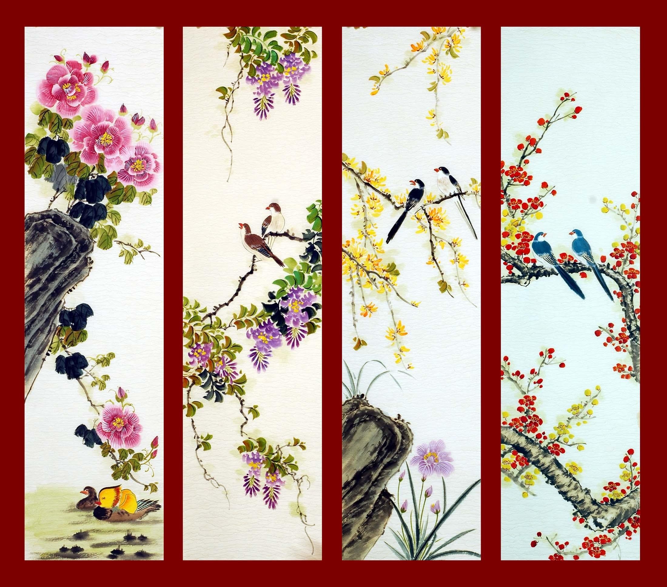 Chinese Flowers&Trees Painting - CNAG008199