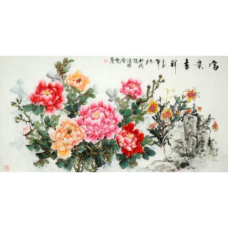 Chinese Peony Painting - CNAG009389