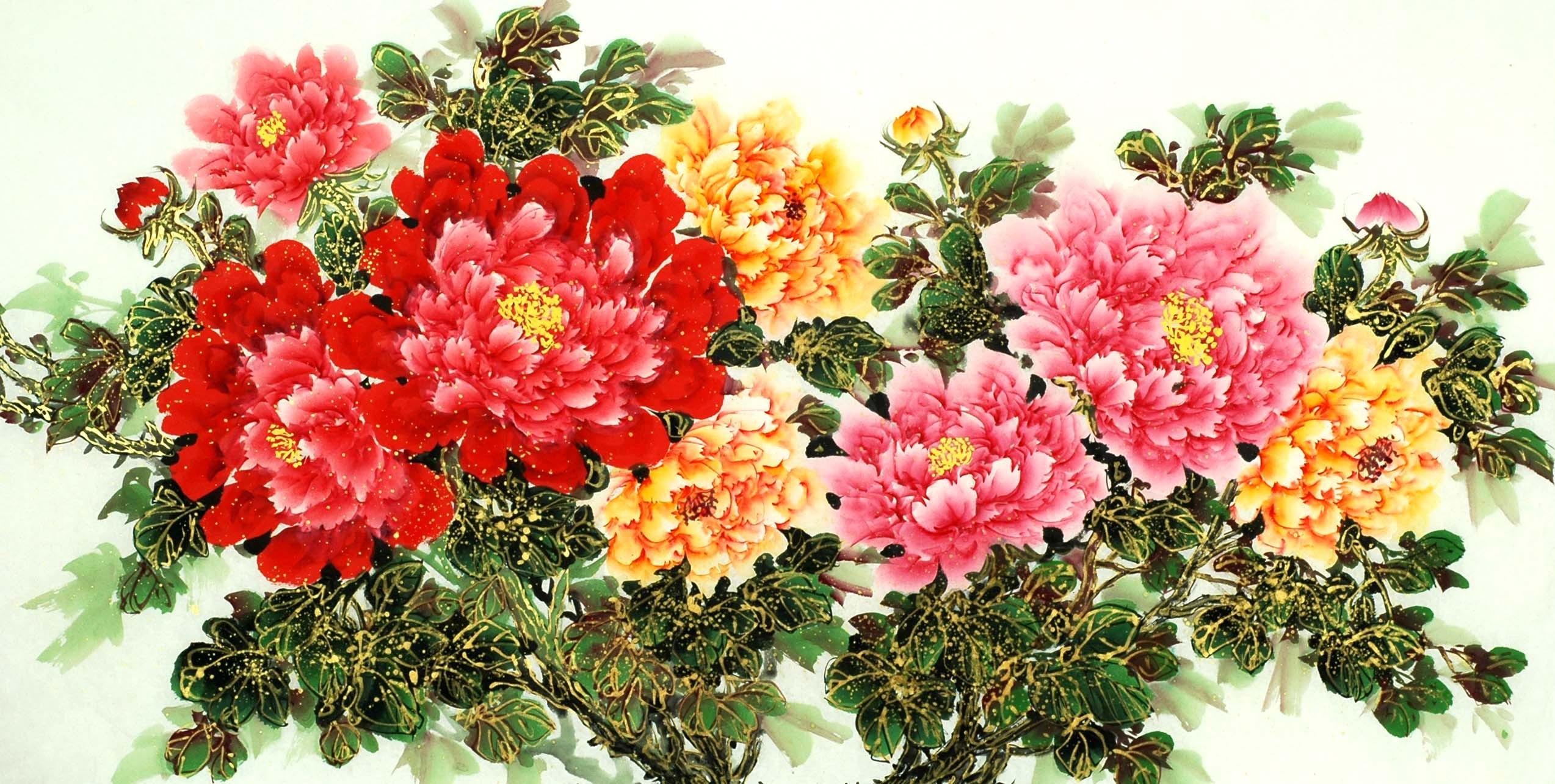 Chinese Peony Painting - CNAG009509