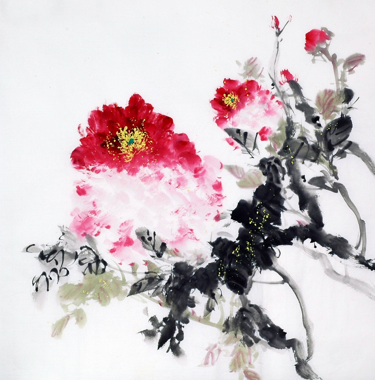 Chinese Peony Painting - CNAG009671