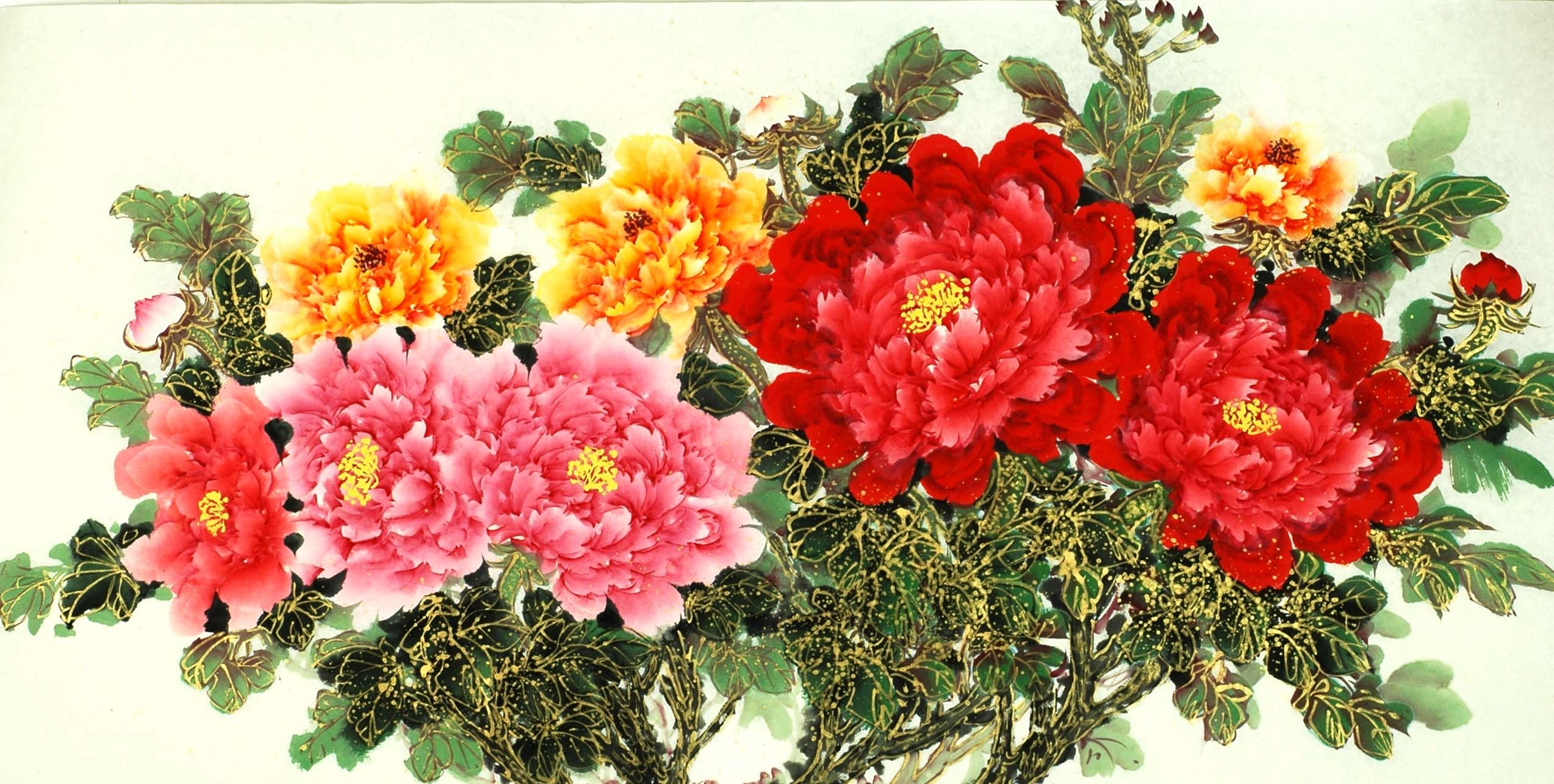 Chinese Peony Painting - CNAG010086